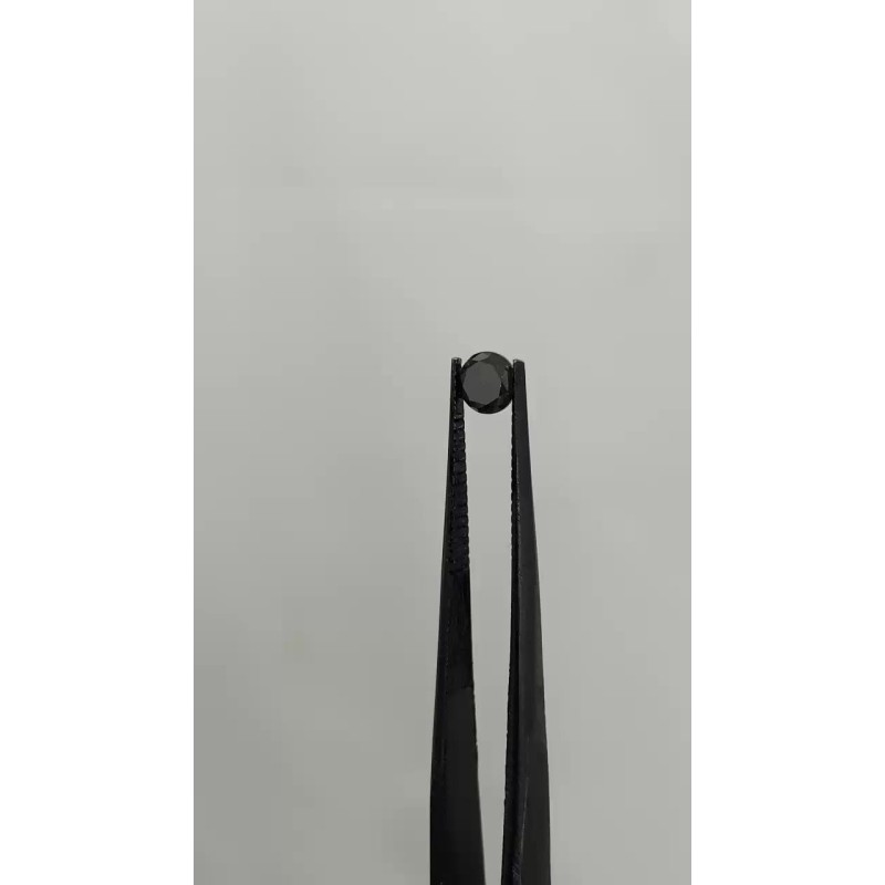 Diament o barwie fantazyjnej szlif okrągły, 0.42ct, VVS2, Fancy Black, GIA 6502703641