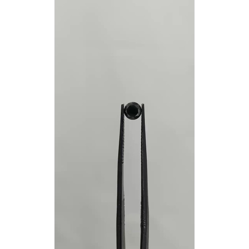 Diament o barwie fantazyjnej szlif okrągły, 0.48ct, VVS2, Fancy Black, GIA 7506703722