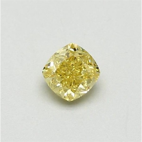 Diament o barwie fantazyjnej szlif poduszkowy brylantowy, 0.41ct, SI1, Fancy Intense Yellow, GIA 1226168992