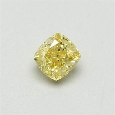 Diament o barwie fantazyjnej szlif poduszkowy brylantowy, 0.4ct, VS1, Fancy Intense Yellow, GIA 5222168675