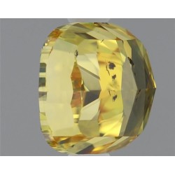 Diament o barwie fantazyjnej szlif poduszkowy modyfikowany, 1.01ct, SI2, Fancy Vivid Orangey Yellow, GIA 2444766192