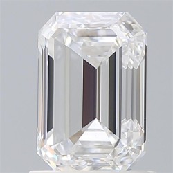 Diament laboratoryjny bezbarwny szlif szmaragdowy, 1.5ct, VVS2, D, IGI LG502138341
