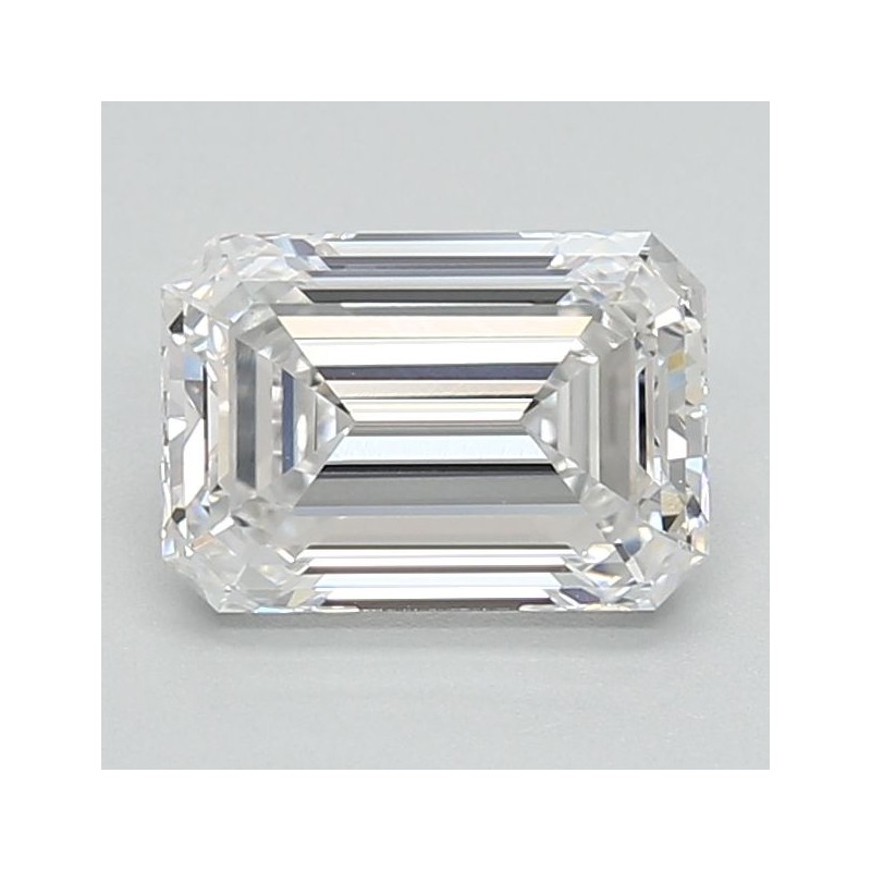 Diament laboratoryjny bezbarwny szlif szmaragdowy, 1.4ct, VVS2, D, IGI LG717510089