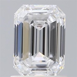 Diament laboratoryjny bezbarwny szlif szmaragdowy, 1.51ct, VVS2, D, IGI LG510159436