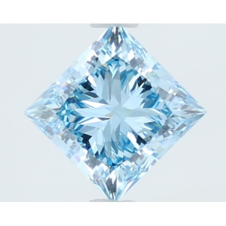 Diament laboratoryjny o barwie fantazyjnej szlif princess, Blue Fancy_Vivid, 1.63ct, VVS2, Fancy Vivid Blue, IGI LG723532821