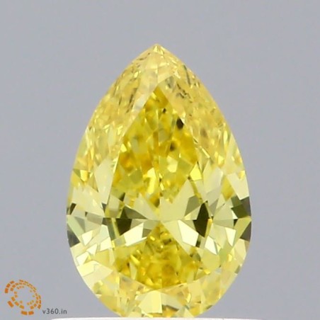 Diament laboratoryjny o barwie fantazyjnej szlif gruszkowy, 0.53ct, VVS2, Fancy Vivid Yellow, IGI LG644473097