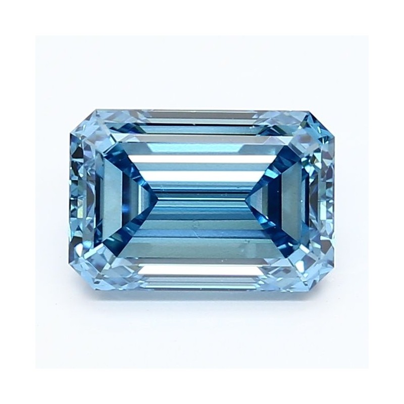Diament laboratoryjny o barwie fantazyjnej szlif szmaragdowy, Blue Fancy_Vivid, 2.36ct, VVS2, Fancy Vivid Blue, IGI LG639427831