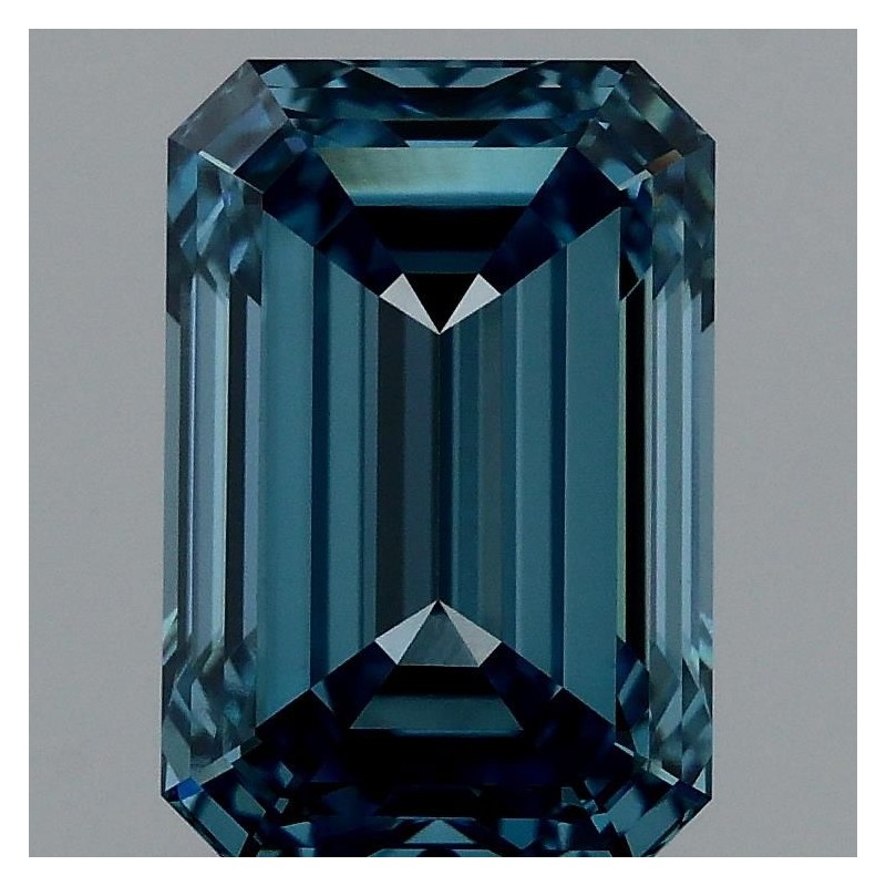 Diament laboratoryjny o barwie fantazyjnej szlif szmaragdowy, Blue Fancy_Vivid, 2.11ct, VVS2, Fancy Vivid Blue, IGI LG720557195
