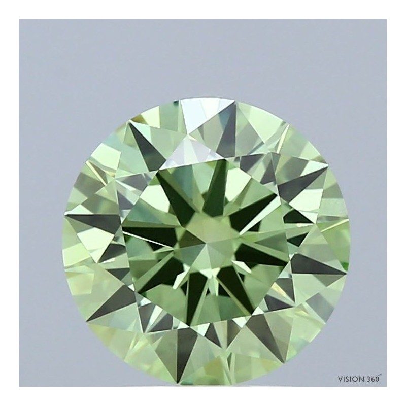 Diament laboratoryjny o barwie fantazyjnej szlif okrągły, Green Fancy_Vivid, 2.55ct, VVS2, Fancy Vivid Green, IGI LG735538221