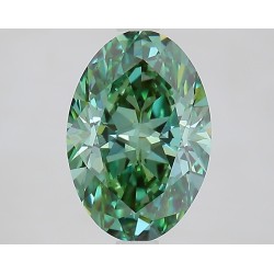 Diament laboratoryjny o barwie fantazyjnej szlif owalny, Green Fancy_Vivid, 2.3ct, VVS2, Fancy Vivid Green, IGI LG735559547