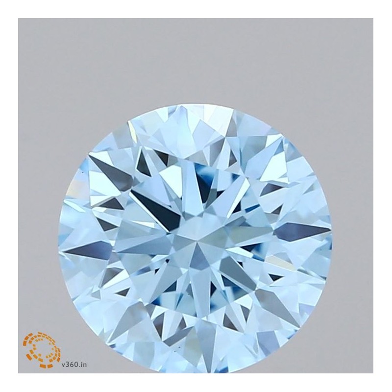 Diament laboratoryjny o barwie fantazyjnej szlif okrągły, Blue Fancy_Vivid, 2.34ct, VVS2, Fancy Vivid Blue, IGI LG610317813