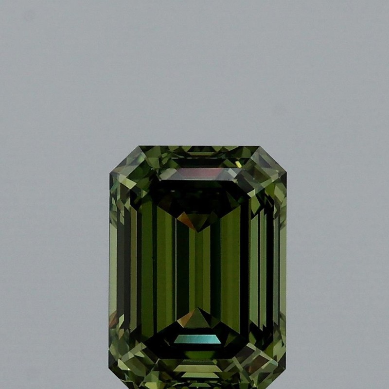 Diament laboratoryjny o barwie fantazyjnej szlif szmaragdowy, 2.08ct, VVS2, Fancy Vivid Green, IGI LG710557297