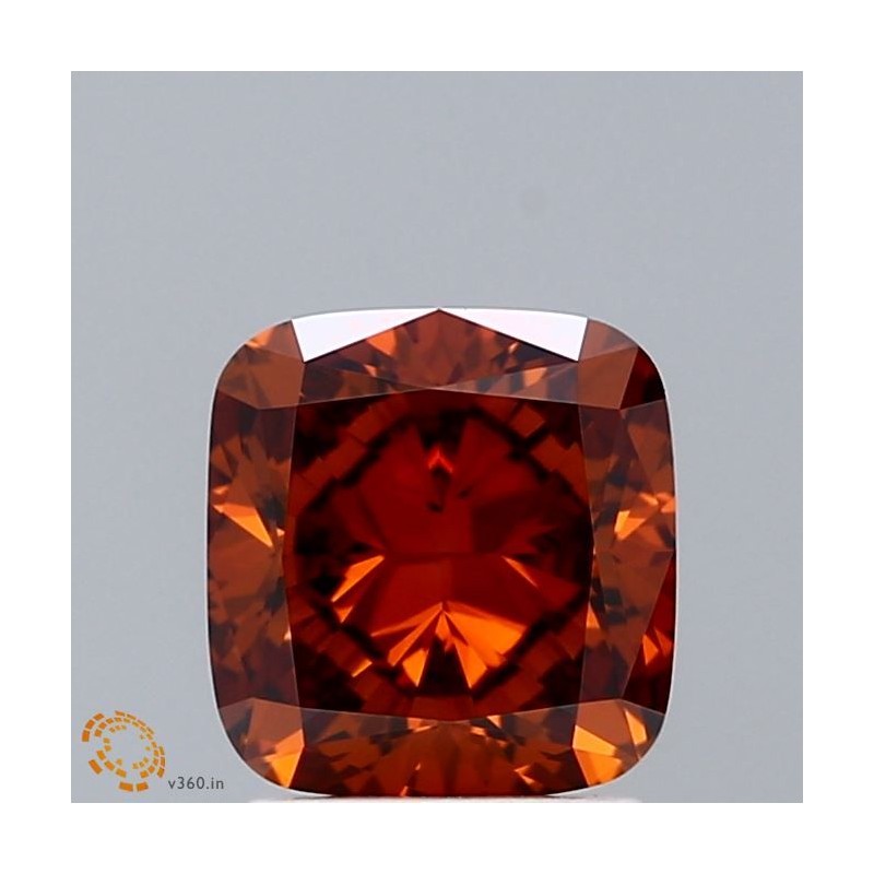 Diament laboratoryjny o barwie fantazyjnej szlif poduszkowy brylantowy, 2.01ct, VVS2, Fancy Deep Orange, IGI LG663412728