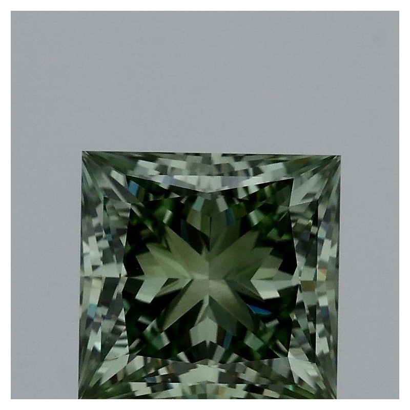 Diament laboratoryjny o barwie fantazyjnej szlif princess, Green Fancy_Vivid, 1.91ct, VVS2, Fancy Vivid Green, IGI LG713574801
