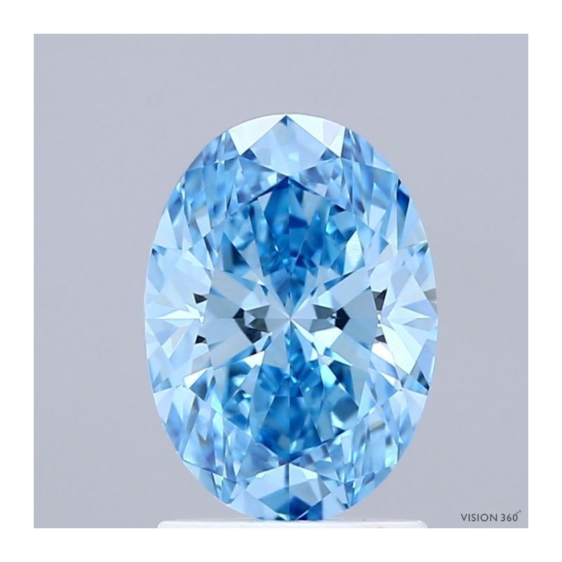 Diament laboratoryjny o barwie fantazyjnej szlif owalny, Blue Fancy_Vivid, 1.6ct, VVS2, Fancy Vivid Blue, IGI LG718505577