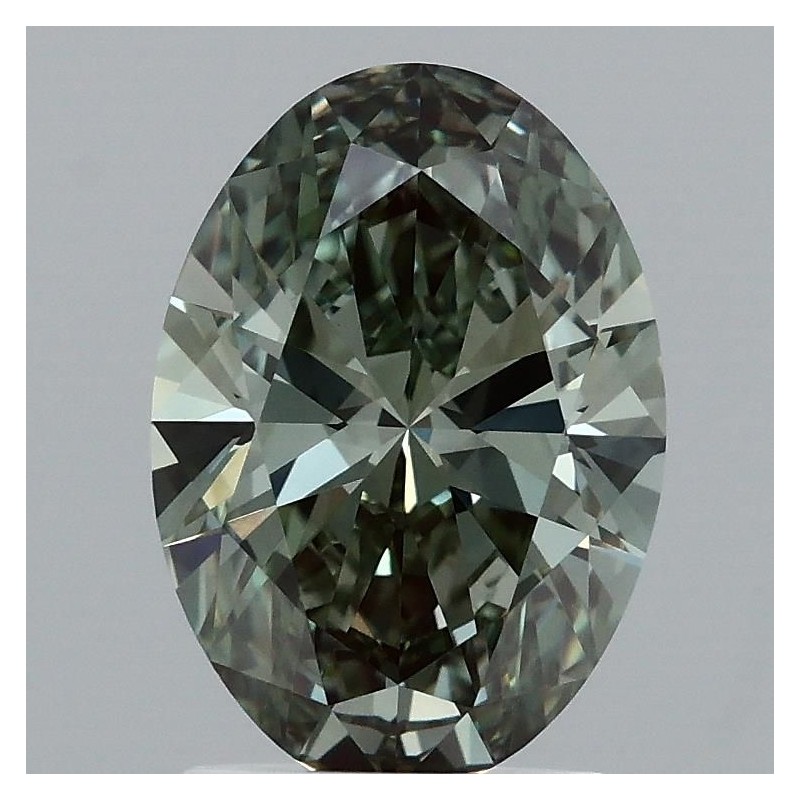 Diament laboratoryjny o barwie fantazyjnej szlif owalny, Green Fancy_Intense, 1.85ct, VVS2, Fancy Intense Green, IGI LG704523116