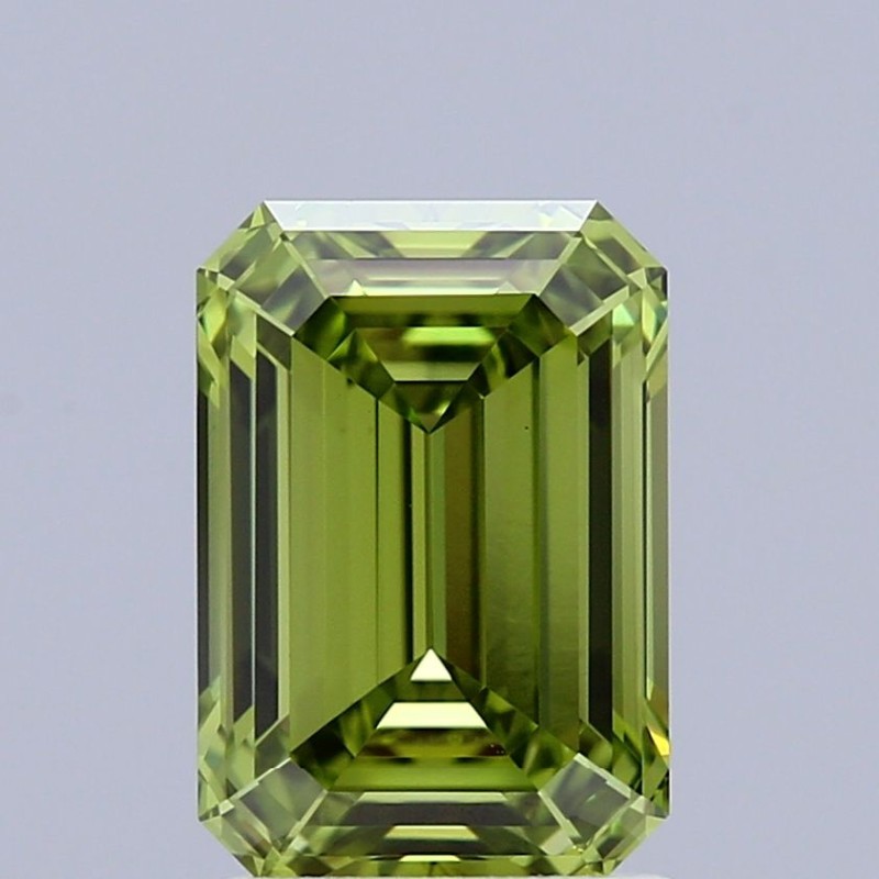 Diament laboratoryjny o barwie fantazyjnej szlif szmaragdowy, 1.73ct, VVS2, Fancy Vivid Green, IGI LG715553670