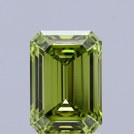 Diament laboratoryjny o barwie fantazyjnej szlif szmaragdowy, 1.73ct, VVS2, Fancy Vivid Green, IGI LG715553670