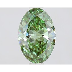 Diament laboratoryjny o barwie fantazyjnej szlif owalny, Green Fancy_Vivid, 1ct, VVS2, Fancy Vivid Green, IGI LG735505176