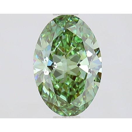 Diament laboratoryjny o barwie fantazyjnej szlif owalny, Green Fancy_Vivid, 1ct, VVS2, Fancy Vivid Green, IGI LG735505176