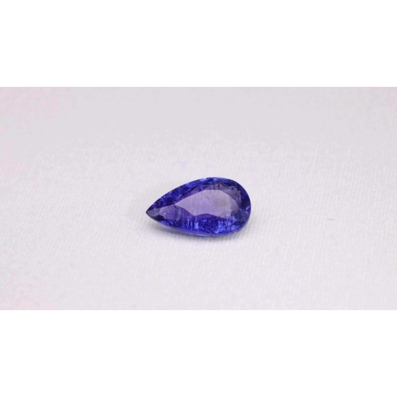 Tanzanit szlif gruszkowy, 7.63 ct, BLUE, IGI 717583122