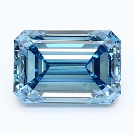Diament laboratoryjny o barwie fantazyjnej szlif szmaragdowy, Blue Fancy_Vivid, 2.36ct, VVS2, Fancy Vivid Blue, IGI LG639427831