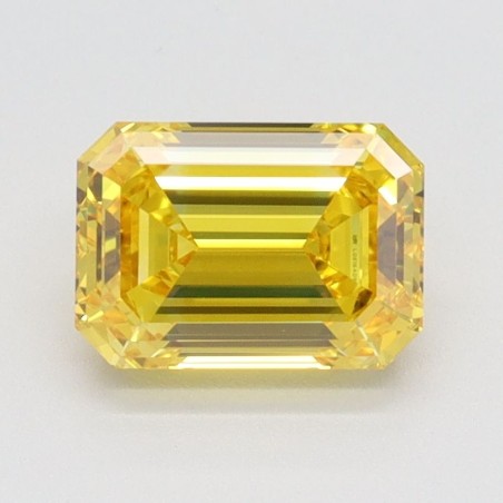 Diament laboratoryjny o barwie fantazyjnej szlif szmaragdowy, Yellow Fancy_Vivid, 1.5ct, IF, Fancy Vivid Yellow, IGI LG616409641