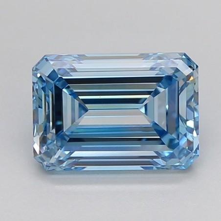 Diament laboratoryjny o barwie fantazyjnej szlif szmaragdowy, Blue Fancy_Intense, 3ct, VVS1, Fancy Intense Blue, IGI LG633498406