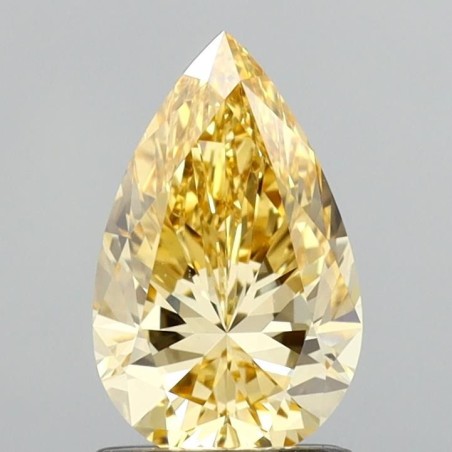 Diament laboratoryjny o barwie fantazyjnej szlif gruszkowy, 1.51ct, VVS2, Fancy Intense Yellow, IGI LG683541993