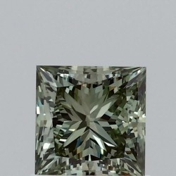 Diament laboratoryjny o barwie fantazyjnej szlif princess, Green Fancy_Vivid, 0.97ct, VVS2, Fancy Vivid Green, IGI LG702545529