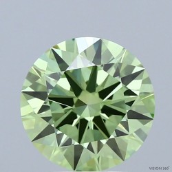 Diament laboratoryjny o barwie fantazyjnej szlif okrągły, Green Fancy_Vivid, 2.55ct, VVS2, Fancy Vivid Green, IGI LG735538221