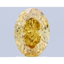 Diament laboratoryjny o barwie fantazyjnej szlif owalny, 2.02ct, VVS2, Fancy Vivid Brownish Yellow, IGI LG646458141