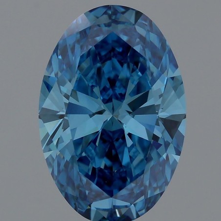 Diament laboratoryjny o barwie fantazyjnej szlif owalny, Blue Fancy_Vivid, 3ct, VVS2, Fancy Vivid Blue, IGI LG717528282