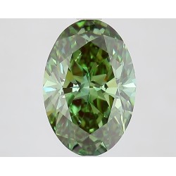 Diament laboratoryjny o barwie fantazyjnej szlif owalny, Green Fancy_Vivid, 2.62ct, VVS2, Fancy Vivid Green, IGI LG733501014
