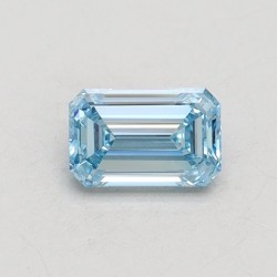 Diament laboratoryjny o barwie fantazyjnej szlif szmaragdowy, 0.51ct, VVS2, Fancy Intense Blue, IGI LG566317023