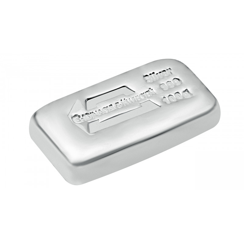 Sztabka srebra 100 g Chojnacki & Kwiecień odlewana