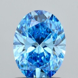 Diament laboratoryjny o barwie fantazyjnej szlif owalny, Blue Fancy_Vivid, 1ct, VVS2, Fancy Vivid Blue, IGI LG707542493