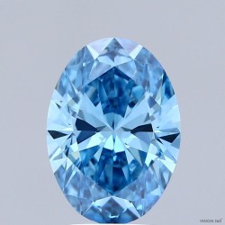 Diament laboratoryjny o barwie fantazyjnej szlif owalny, Blue Fancy_Vivid, 2.53ct, VVS2, Fancy Vivid Blue, IGI LG715553802