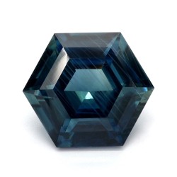 Szafir szlif sześciokątny, 2.66 ct, BLUE, GIA 2506384177