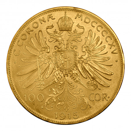 Złota moneta 100 koron Franciszek Józef I Austria nowe bicie
