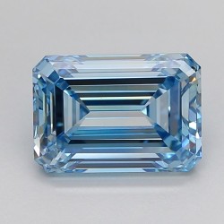 Diament laboratoryjny o barwie fantazyjnej szlif szmaragdowy, Blue Fancy_Intense, 3ct, VVS1, Fancy Intense Blue, IGI LG633498406