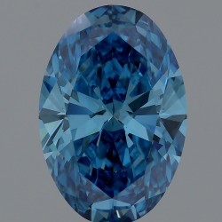 Diament laboratoryjny o barwie fantazyjnej szlif owalny, Blue Fancy_Vivid, 3ct, VVS2, Fancy Vivid Blue, IGI LG717528282