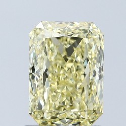 Diament laboratoryjny o barwie fantazyjnej radiant, Yellow Fancy_Intense, 1.57ct, VVS2, Fancy Intense Yellow, IGI LG673404425