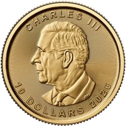 Złota Moneta 1/4 uncji Liść Klonu 2026 r