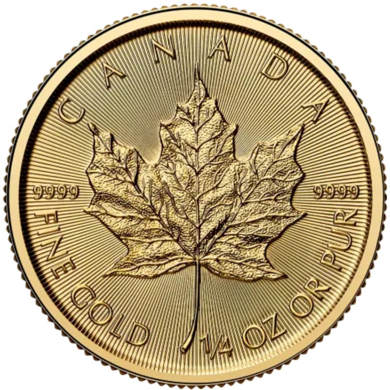 Złota Moneta 1/4 uncji Liść Klonu 2026 r Złota Moneta 1/4 uncji Liść Klonu 2026 r