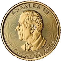 Złota Moneta 1/2 uncji Liść Klonu 2026 r