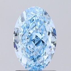 Diament laboratoryjny o barwie fantazyjnej szlif owalny, Blue Fancy_Vivid, 1.39ct, VVS2, Fancy Vivid Blue, IGI LG747526314