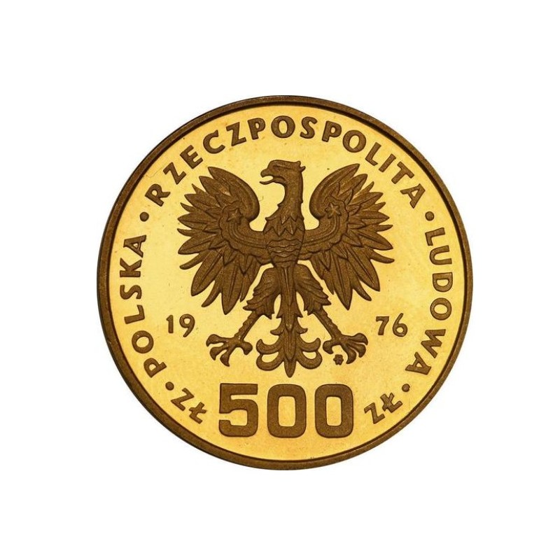 Złota moneta 29,95 g 500 zł Kazimierz Pułaski (1747-1779) Au. 900 Złota moneta 29,95 g 500 zł Kazimierz Pułaski (1747-1779) Au. 900