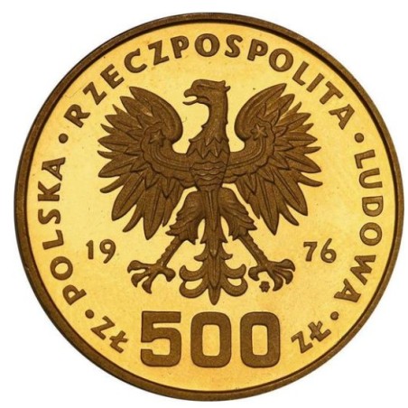 Złota moneta 29,95 g 500 zł Kazimierz Pułaski (1747-1779) Au. 900