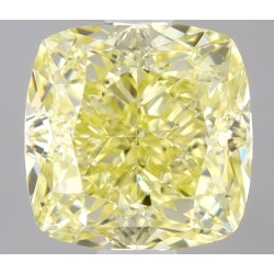 Diament o barwie fantazyjnej szlif poduszkowy modyfikowany, 0.52ct, VS1, Fancy Light Yellow, GIA 5536374036